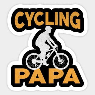 Cycling Papa Novelty Cycling Father Design Sticker